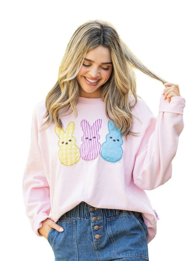 Simply Southern Pink Easter Peeps Sweatshirt