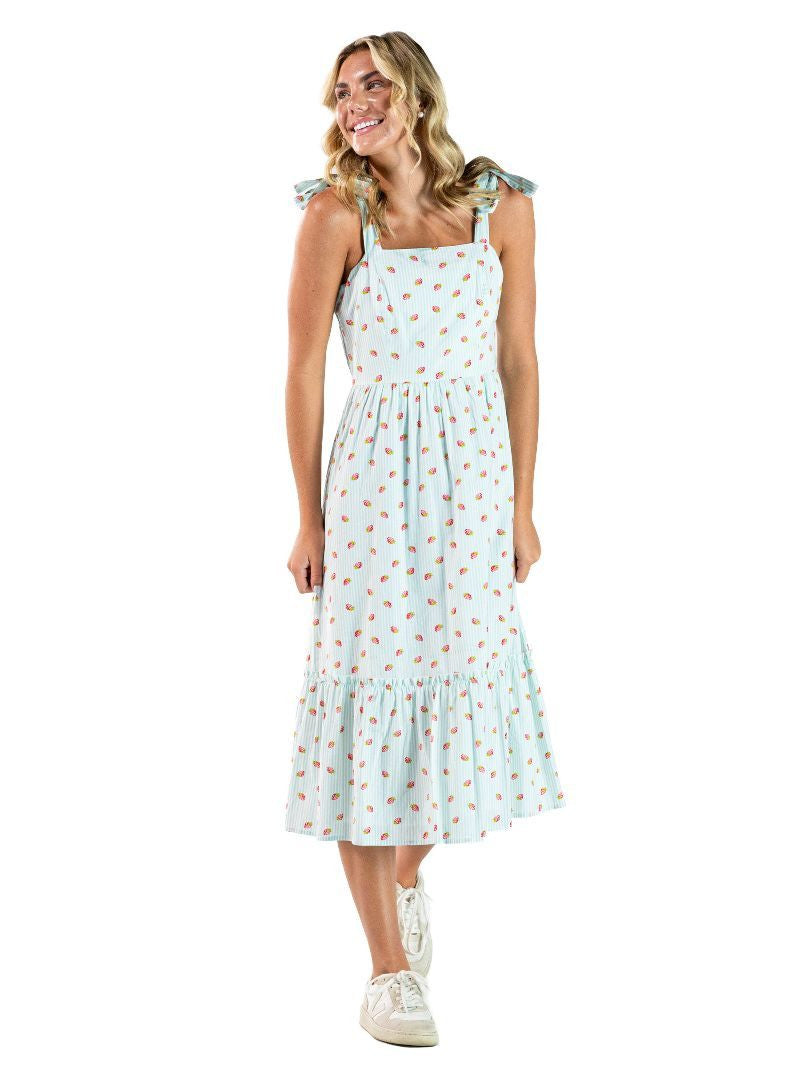 Simply Southern Striped Strawberry Dress