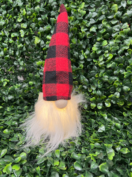 Small Checkered Gnome W/LED light