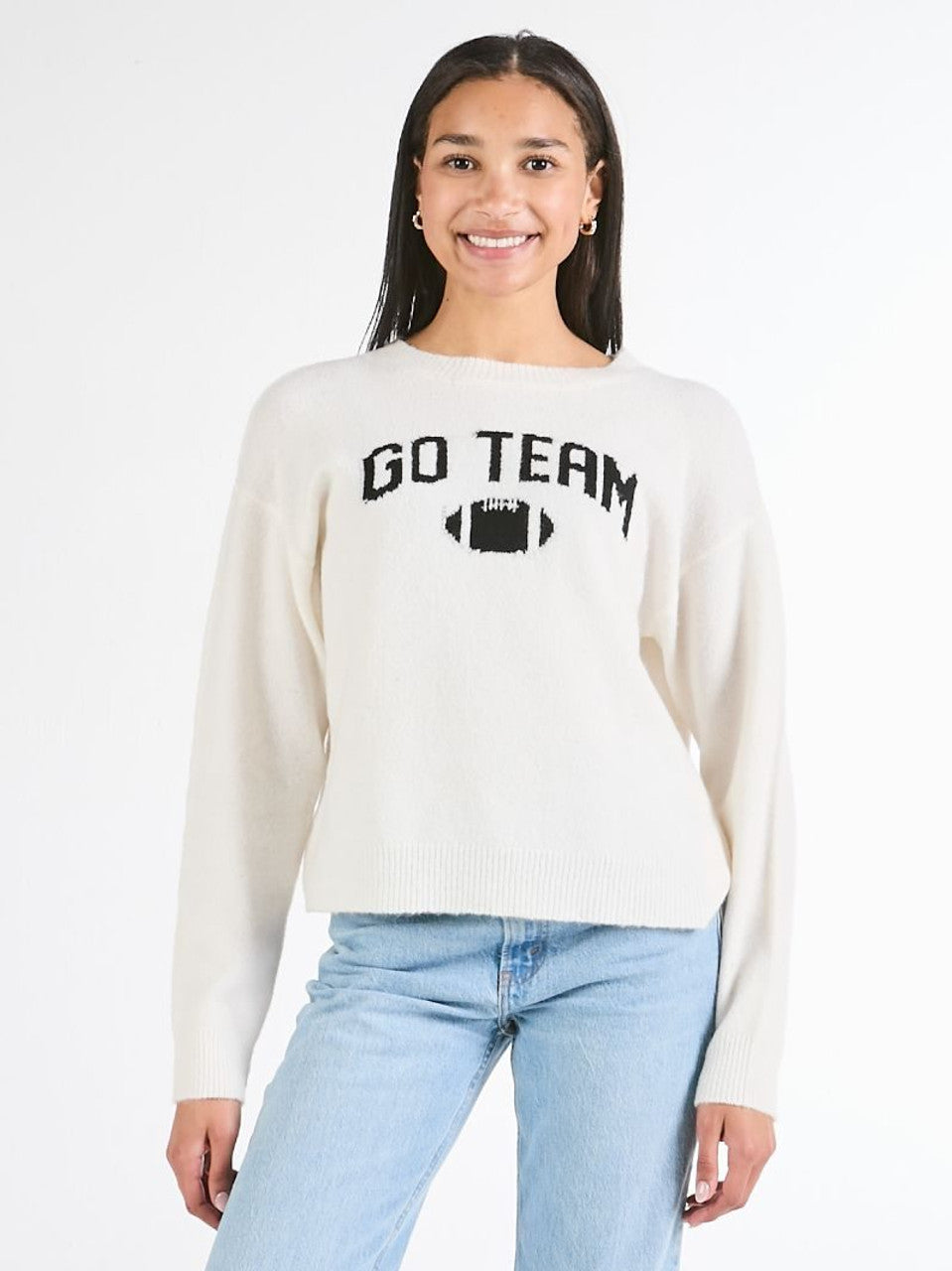 Simply Southern Anastasia White Go Team Sweatshirt