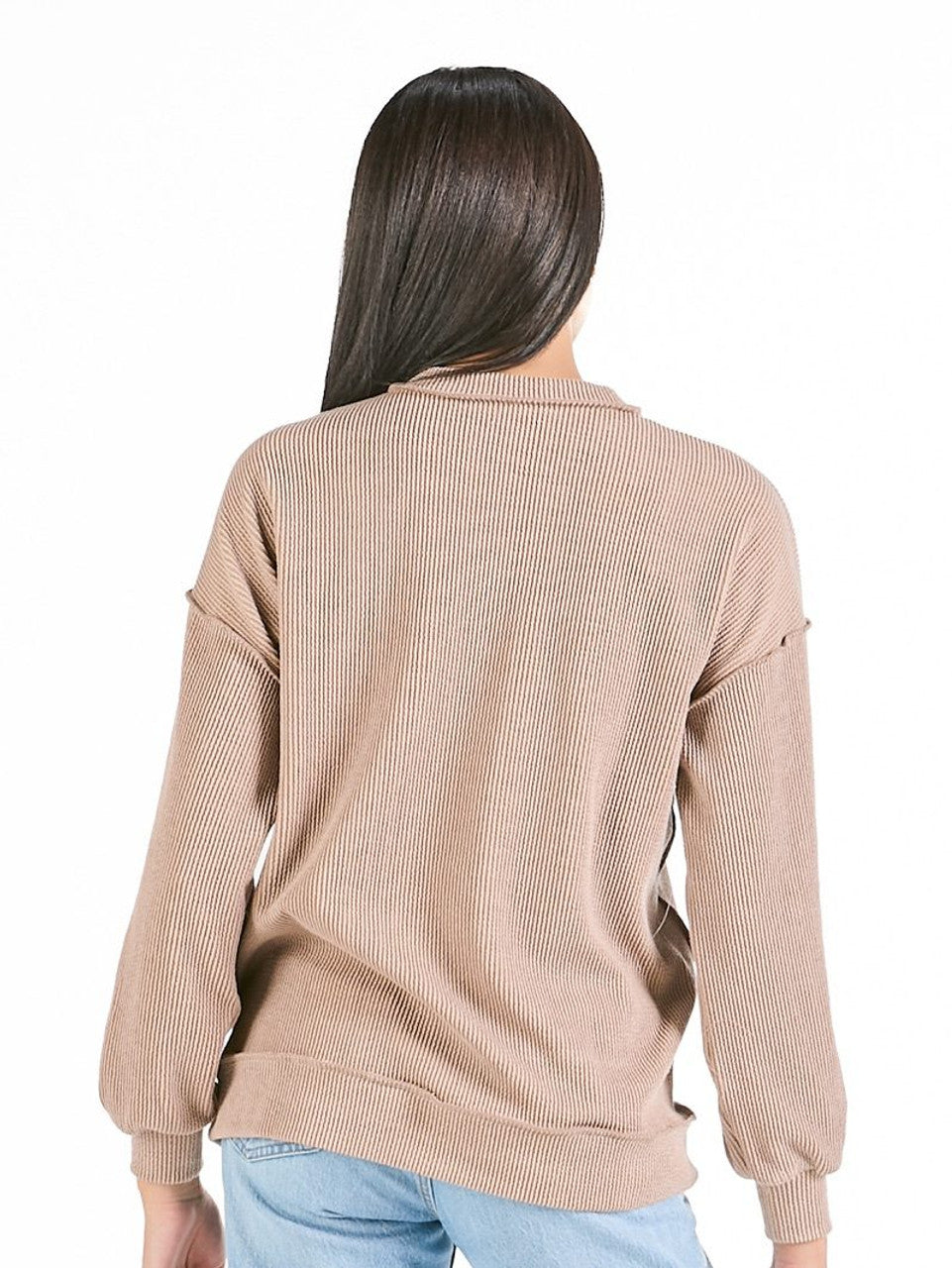 Simply Southern Oversized Knit Top- Umber Tan