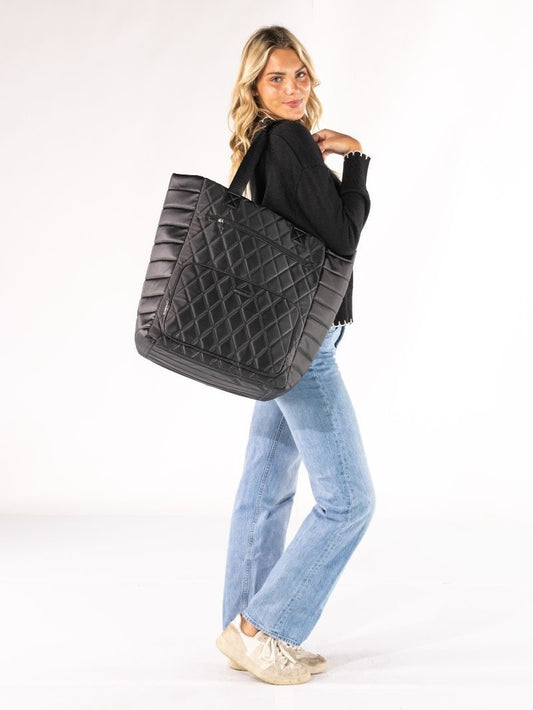 Simply Southern Swivel Roll Tote- Black
