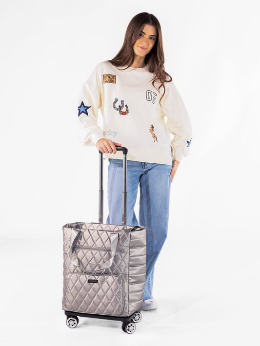 Simply Southern Swivel Roll Tote- Silver