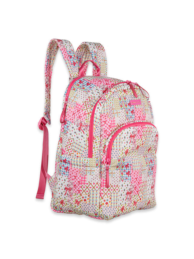 Simply Southern School Backpack- Pink Quilted Floral