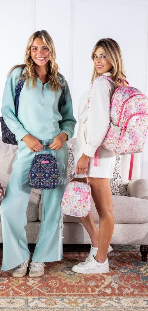 Simply Southern Small Lunch Bag- Pink Quilted Floral