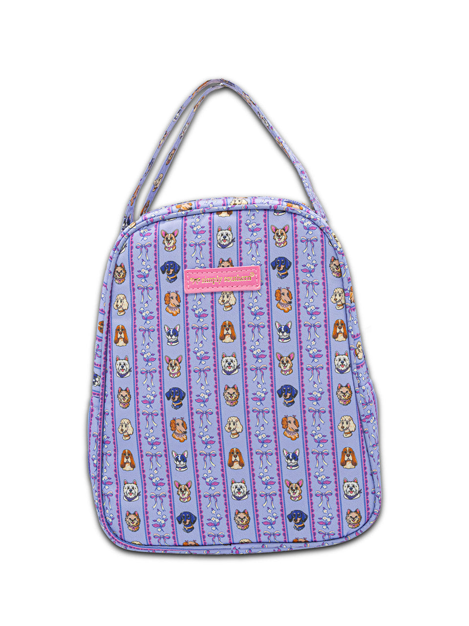 Simply Southern Small Lunch Bag- Purple Dogs & Bows