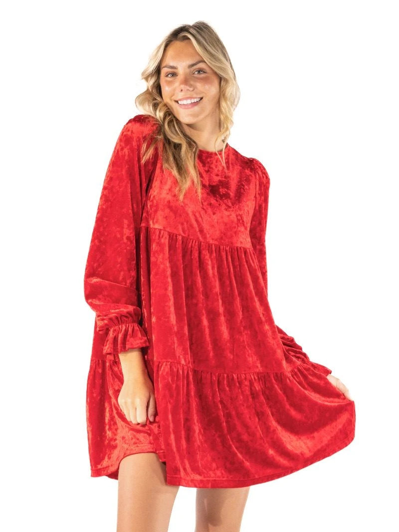 Simply Southern Elisa Dress- Red