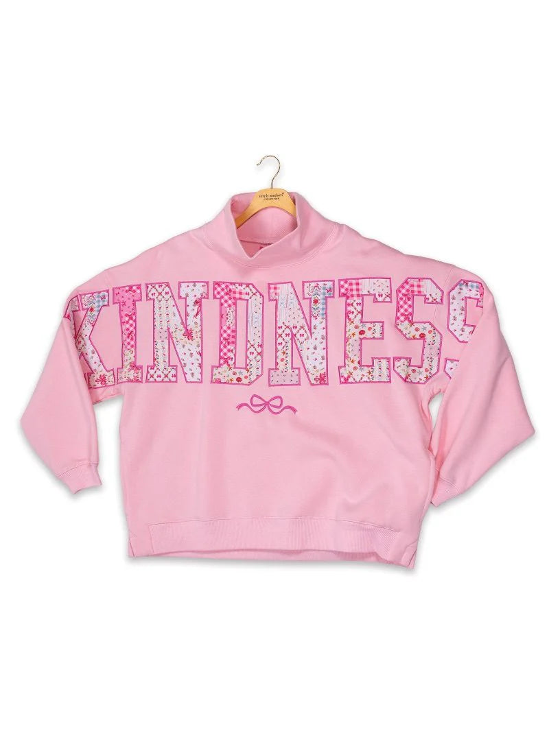 Simply Southern One Size Mock Neck Sweatshirt- Kindness