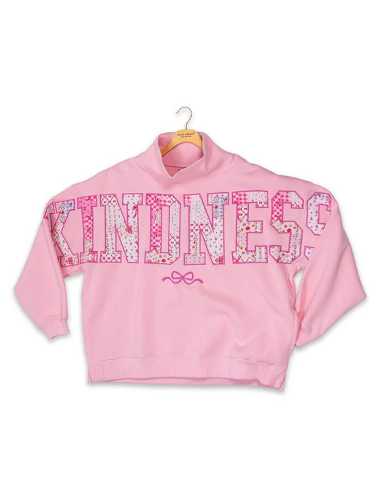 Simply Southern One Size Mock Neck Sweatshirt- Kindness
