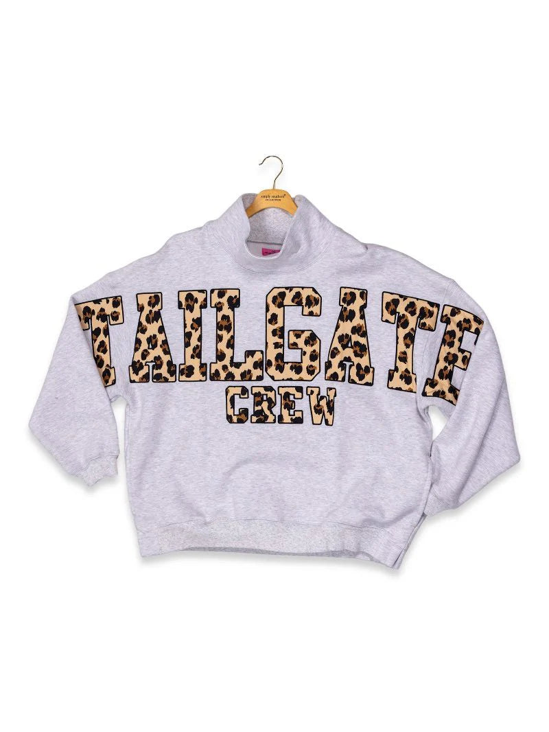 Simply Southern One Size Mock Neck Sweatshirt- Tailgate Crew