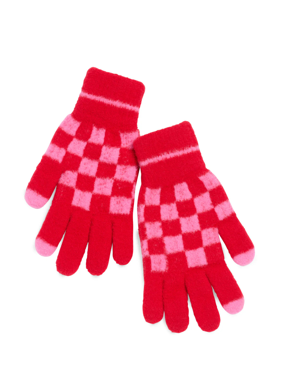 Pink & Red Touchscreen Gloves