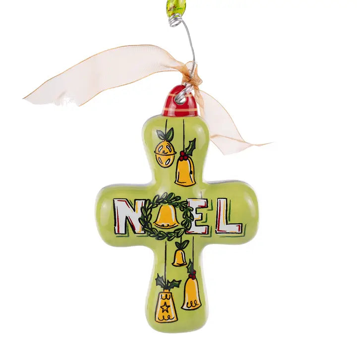 Noel Cross Puff Ornament
