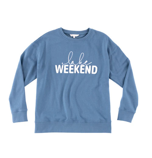 Blue "Lake Weekend" Sweatshirt