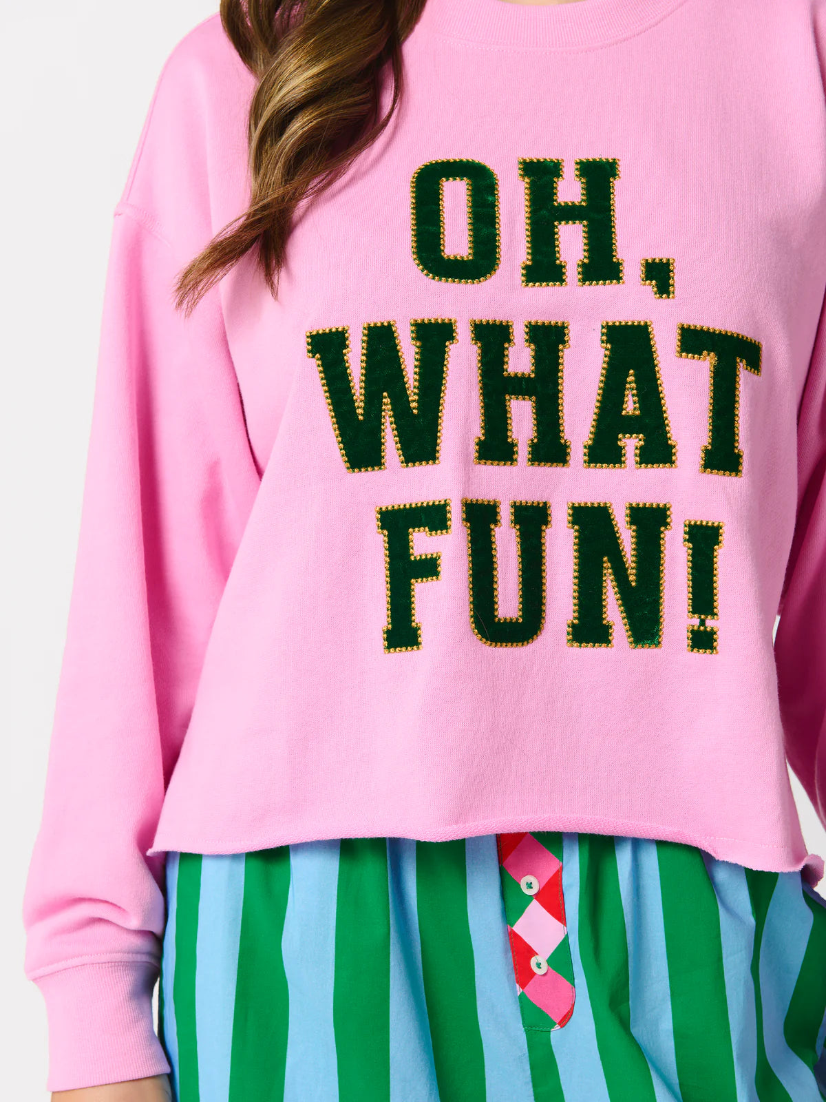 Candy Pink Oh What Fun Lounge Sweatshirt