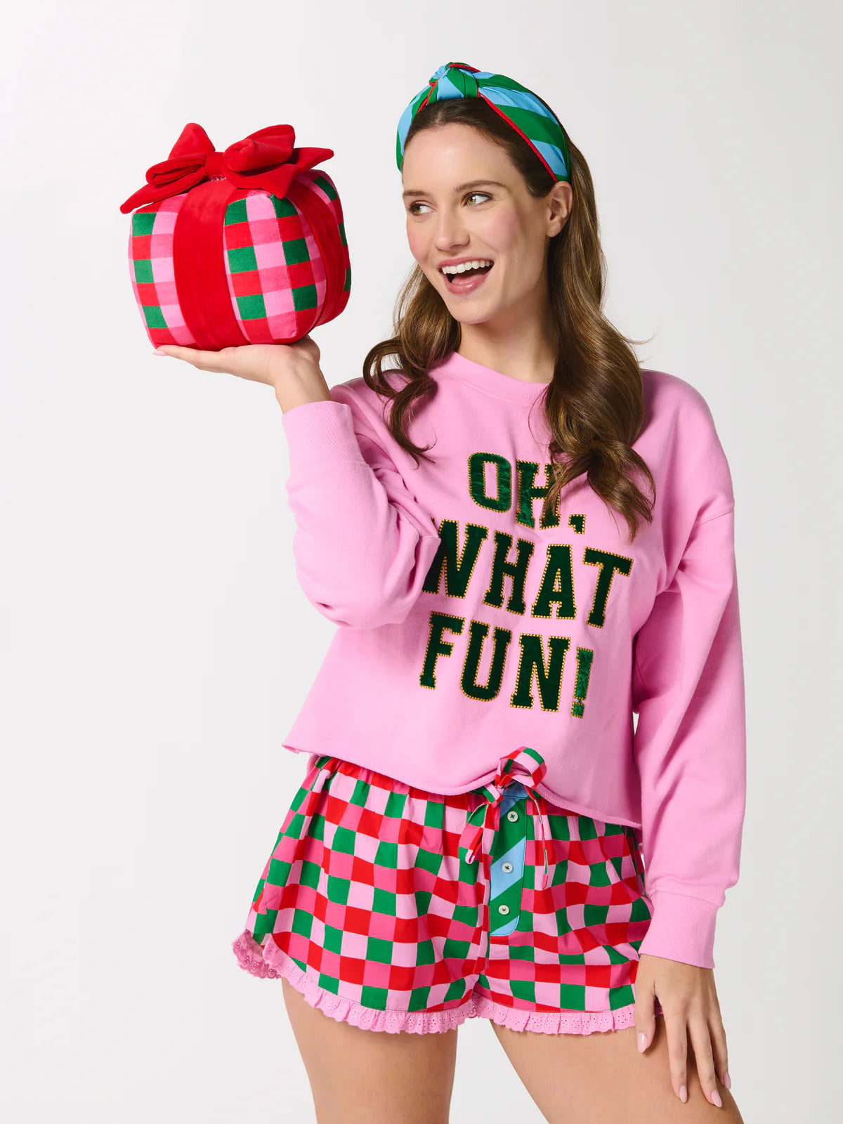 Candy Pink Oh What Fun Lounge Sweatshirt