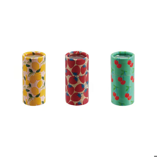 Hazel Mazel Safety Matches in Tube Matchbox With Fruit Print