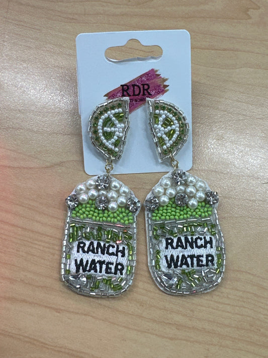 Ranch Water Beaded Earrings