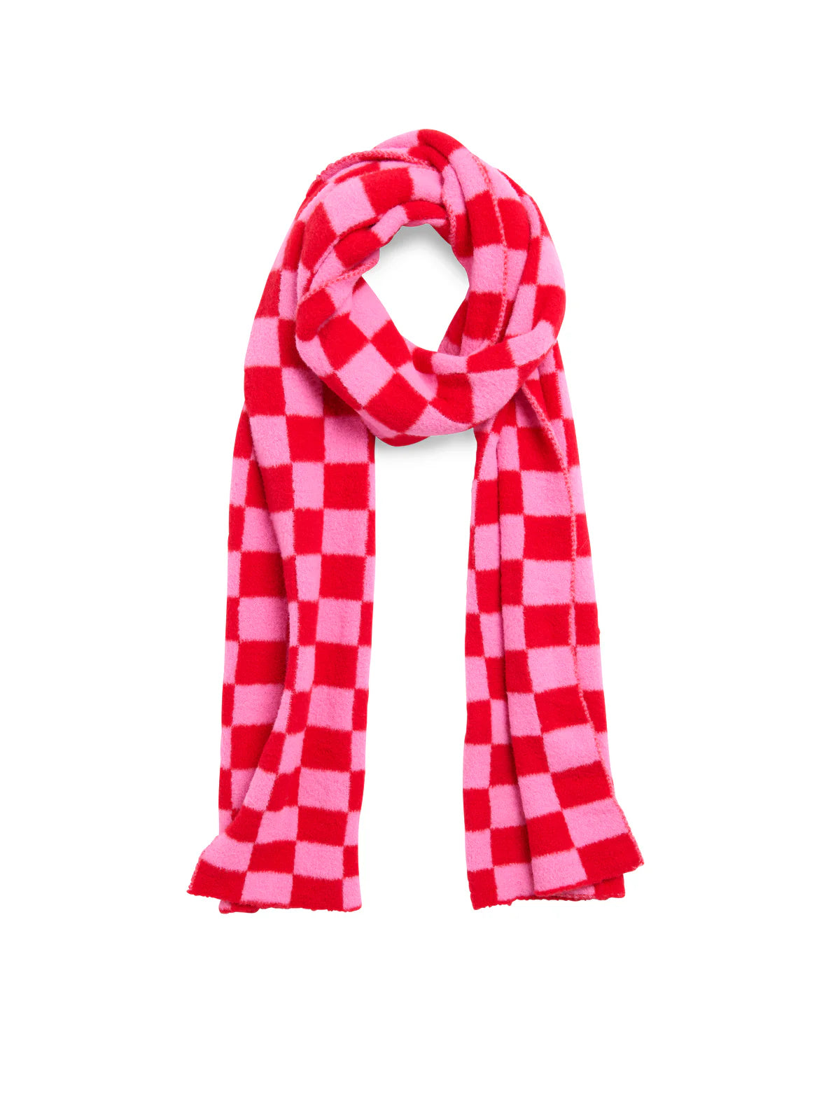 Pink & Red Checkered Scarf