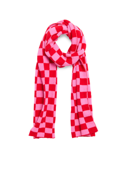 Pink & Red Checkered Scarf