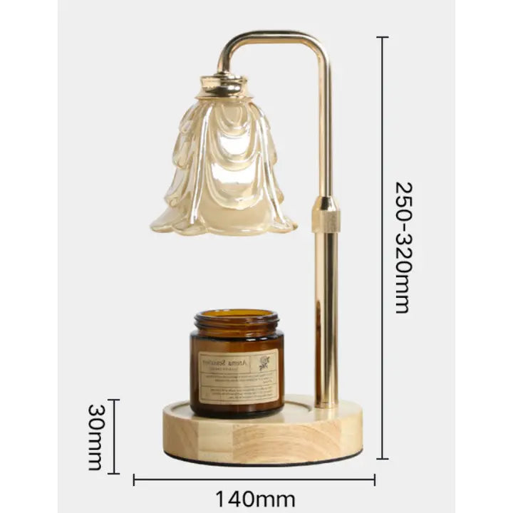 Wooden Candle Warmer With Dimmable Lamp