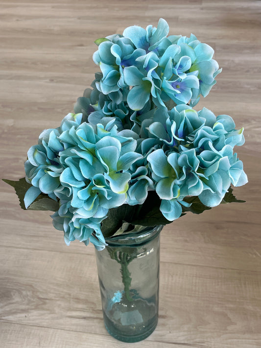 Teal Hydrangea Bush Pick 21”