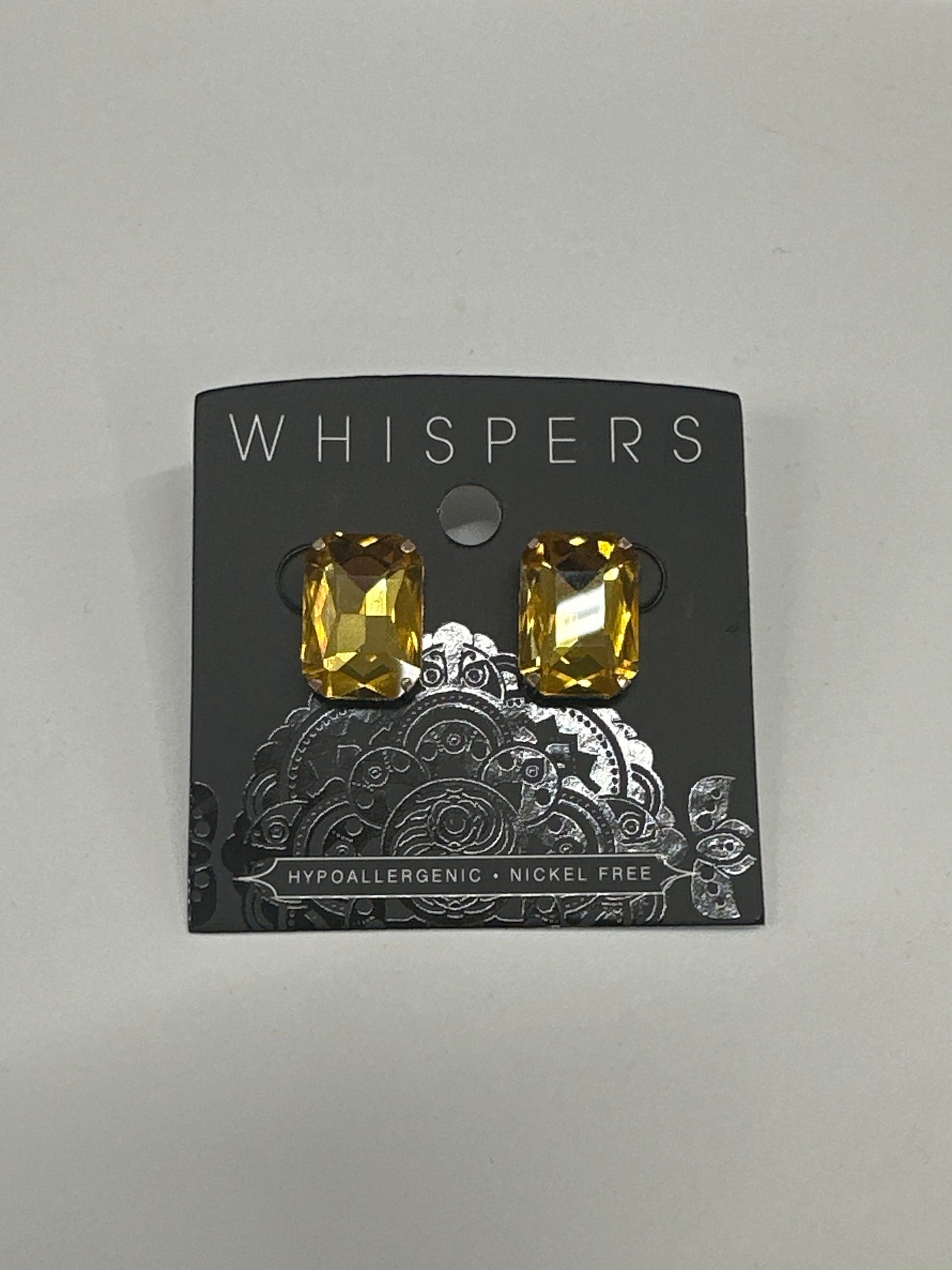 Whispers Golden Octagon Jewel Earrings