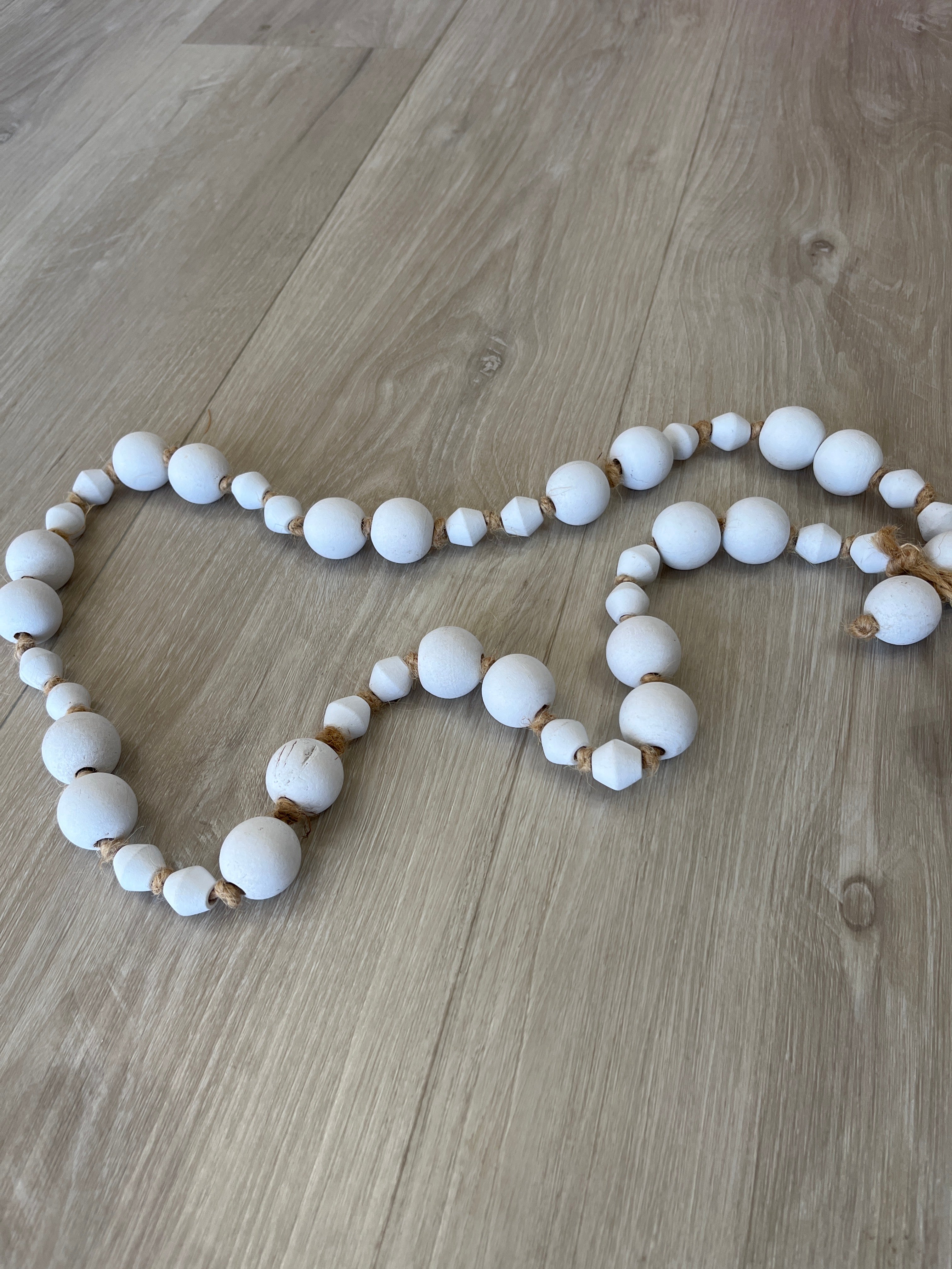 Large White Wood Bead String – Rachelle Danielle Rose Gifts & Decor