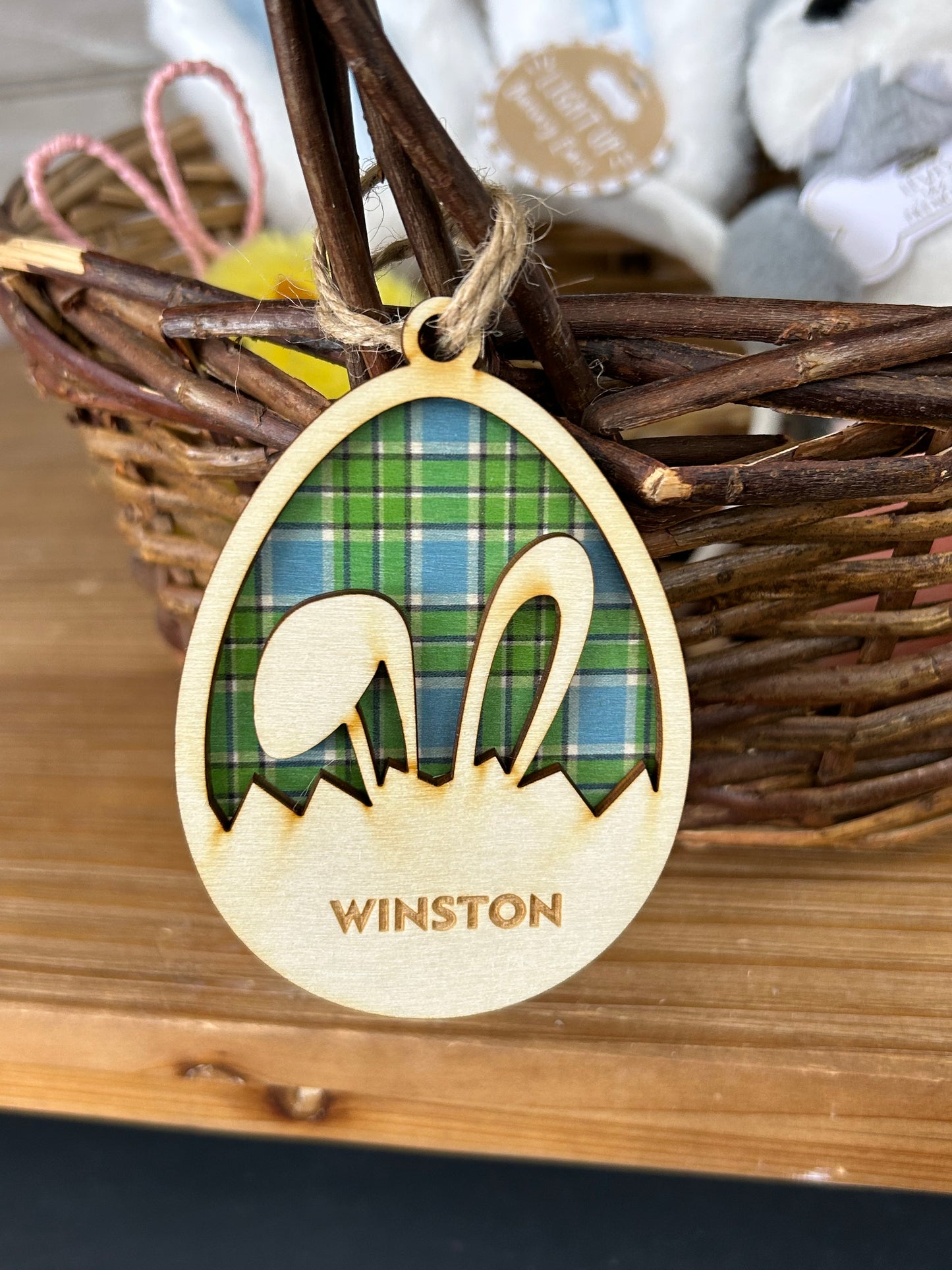 Personalized Wooden Easter Tags