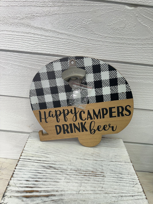 Wood Camper Wall Mount Bottle Opener