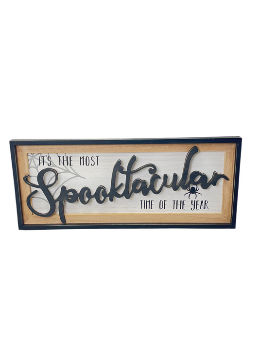 Spooktacular Wooden Sign