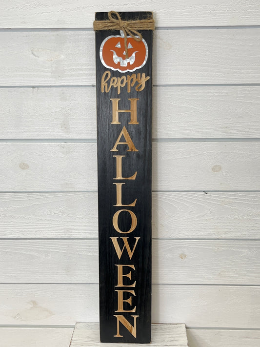 Wood Halloween Vertical Wall Sign