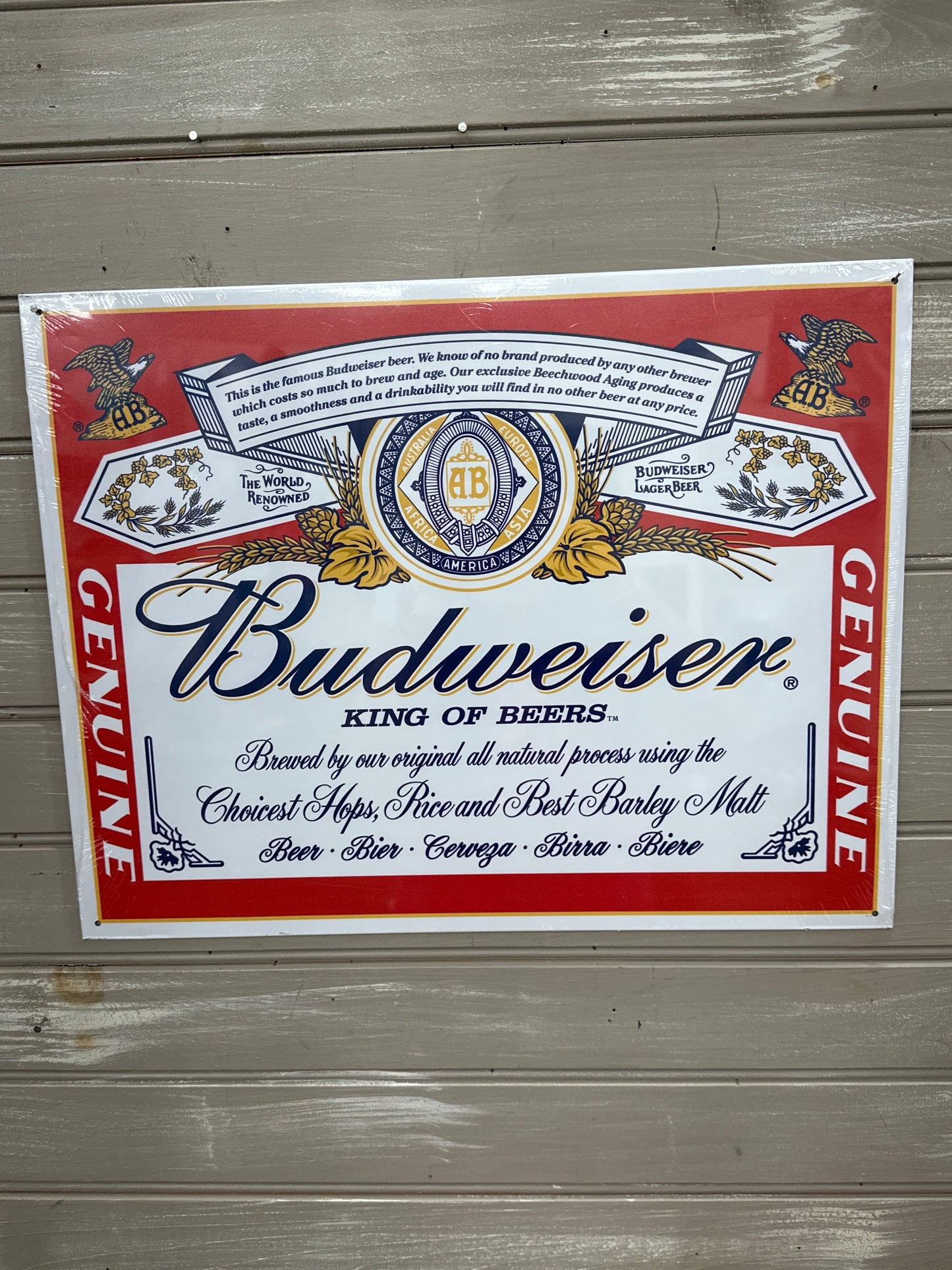 Budweiser Metal Sign
