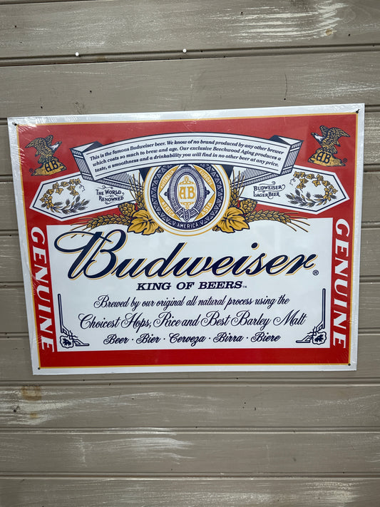 Budweiser Metal Sign