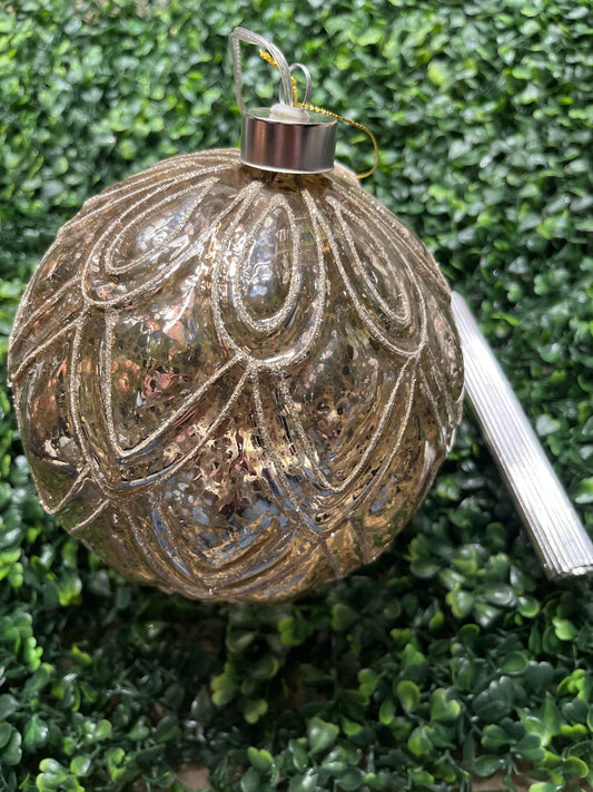 Jumbo Glass Ball Light Up Ornament