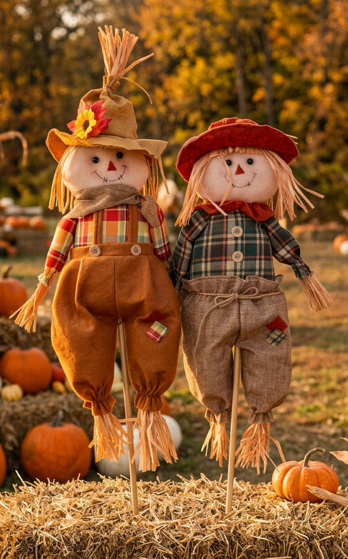 Cloth Scarecrow On A Pole