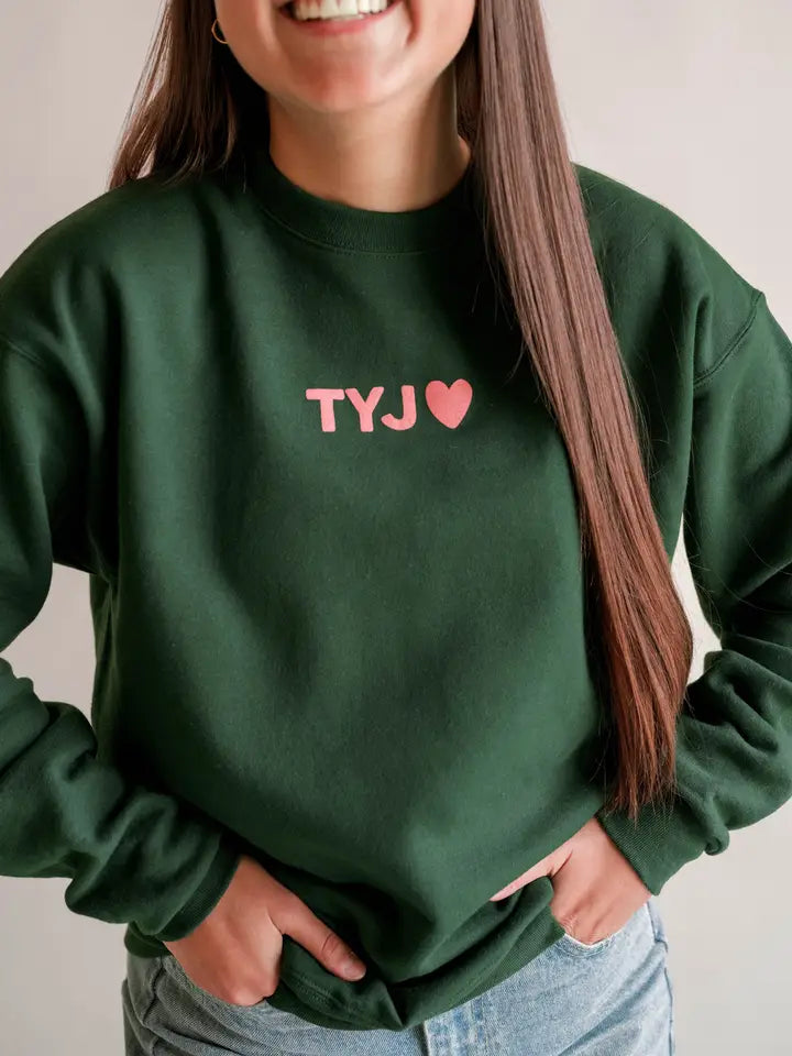 Forest Green Thank You Jesus Sweatshirt