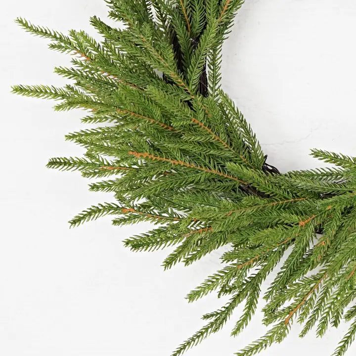 20in Wreath-Soft Touch Evergreen Norfolk Pine