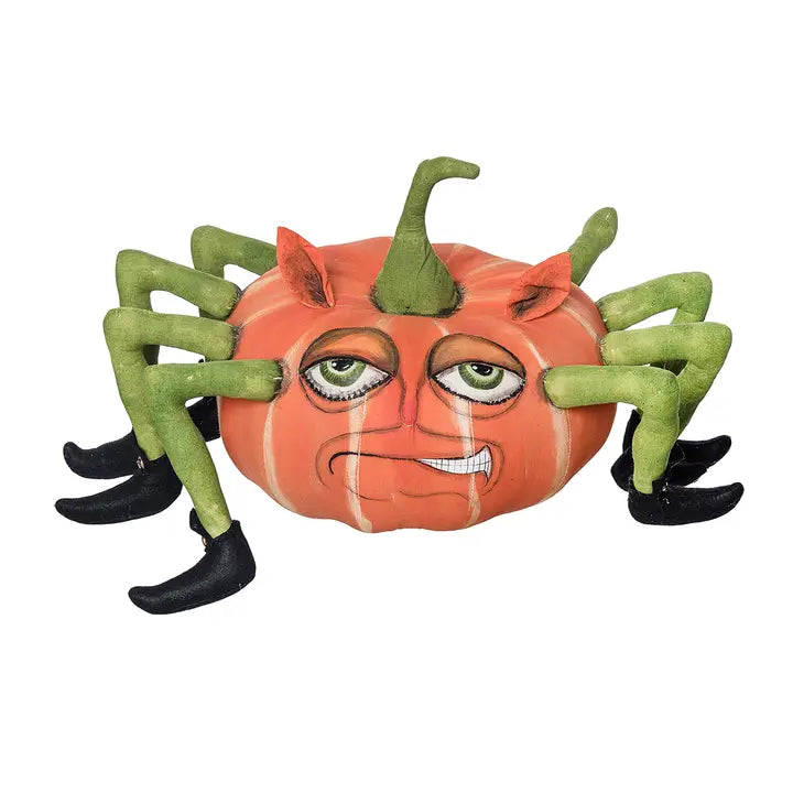 Wobblekins Pumpkin Spider Gathered Traditions Art Doll