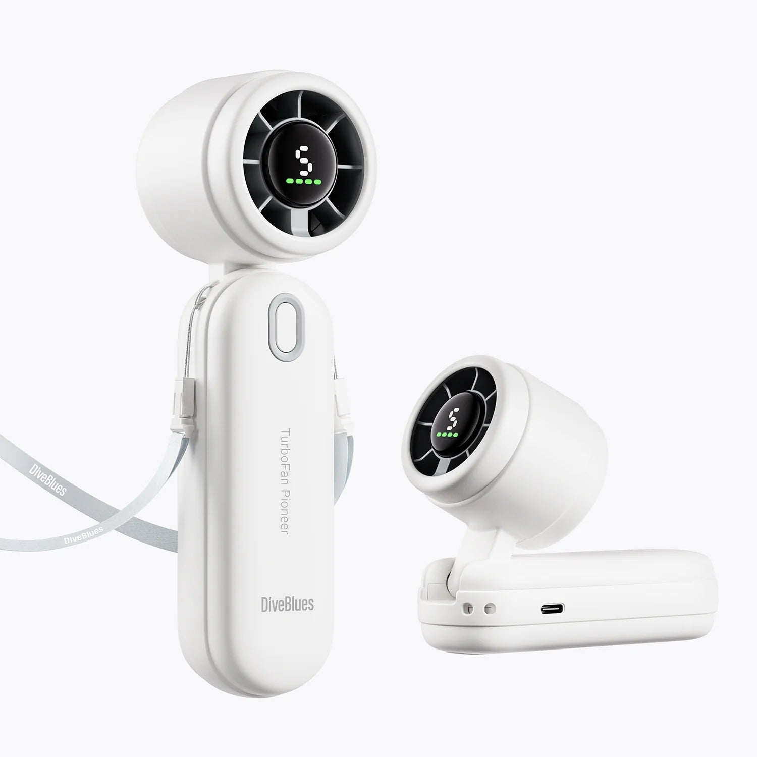 White Portable Turbo Handheld Fan