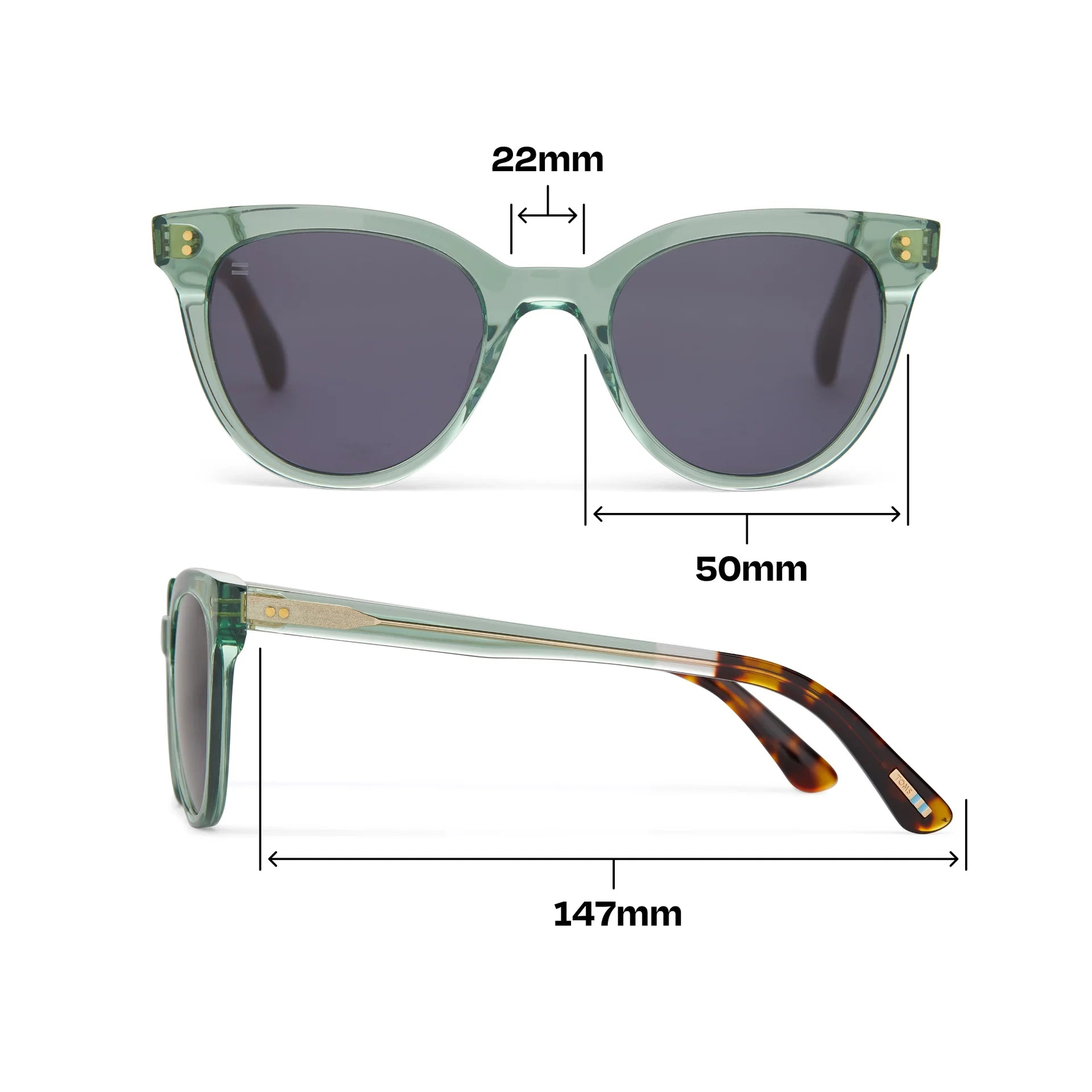 TOMS Marlowe Sunglasses- Jade Crystal