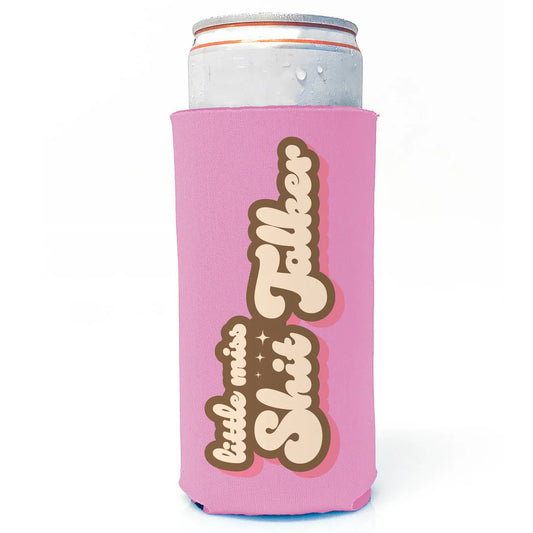 Little Miss Shit Talker - Slim Can Drink Koozie