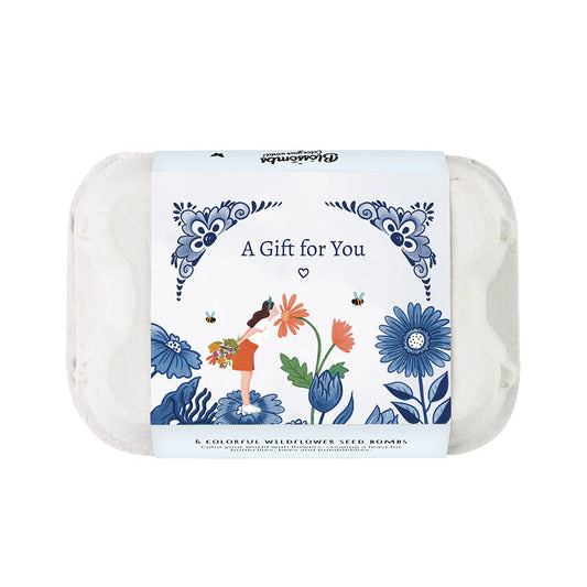 Buzzy Seeds Wildflower Seed Ball Gift Box 'A Gift For You' Mini Egg Carton
