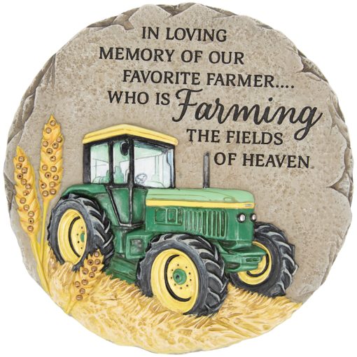 "Farming the Fields Of Heaven" Beadwork Garden Stone