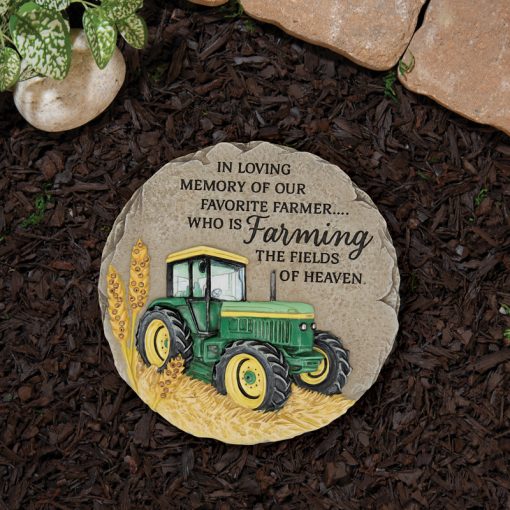 "Farming the Fields Of Heaven" Beadwork Garden Stone