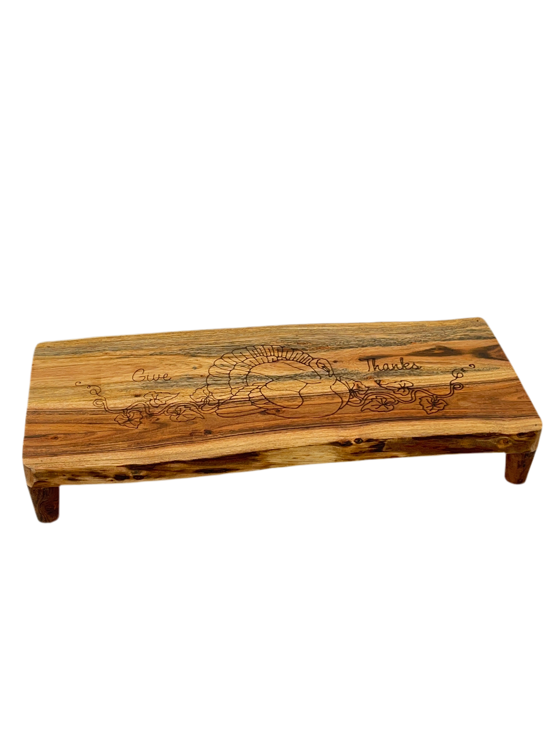 Thanksgiving Wood Footed Board