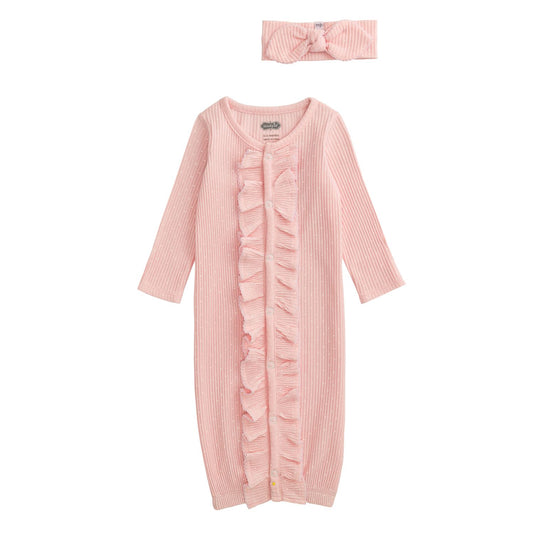 Mud Pie Pink Dot Take-Me-Home Newborn Set