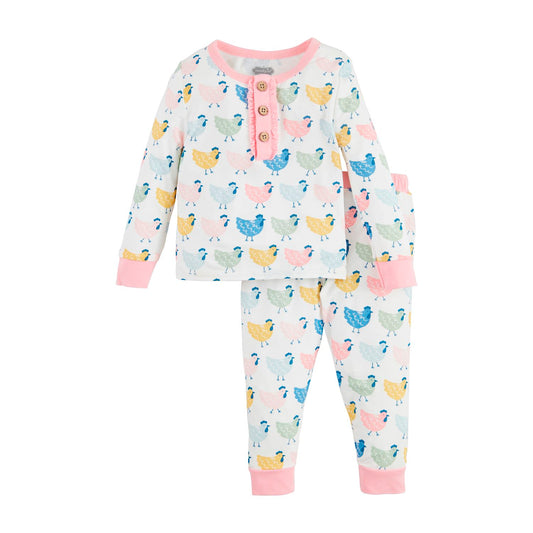 Mud Pie Chicken Pajama Set