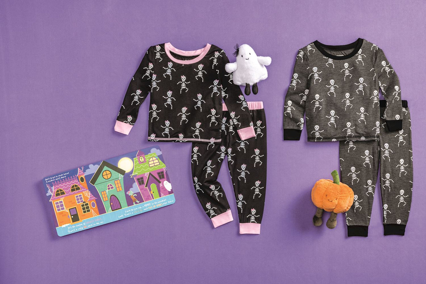 Mud Pie 2 Piece Halloween Glow In The Dark Pajama Set