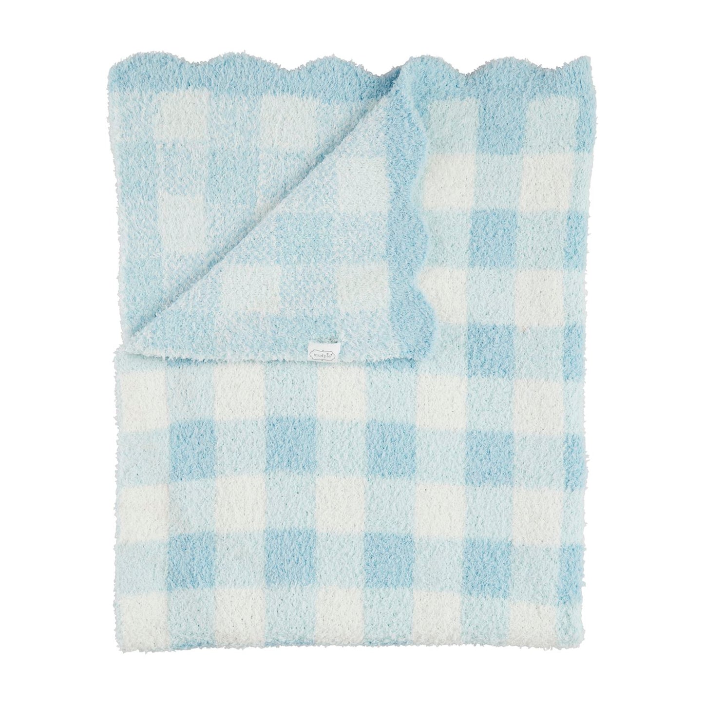 Mud Pie Gingham Chenille Blanket