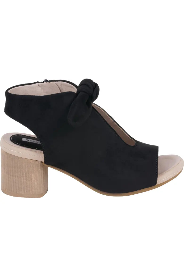 Women's Kimora Heeled Sandals- Black Suede
